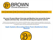 Tablet Screenshot of brownconcreteandbackhoe.com